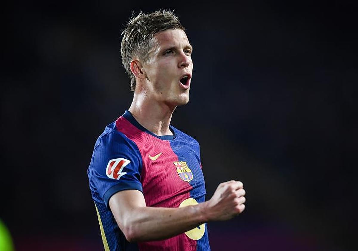 Dani Olmo, durante un partido.