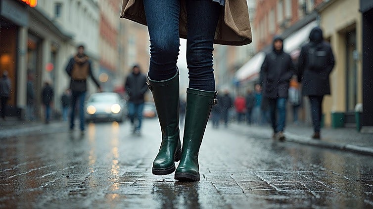 Estas botas de lluvia para mujer protegen tus pies y dan estilo a los días grises
