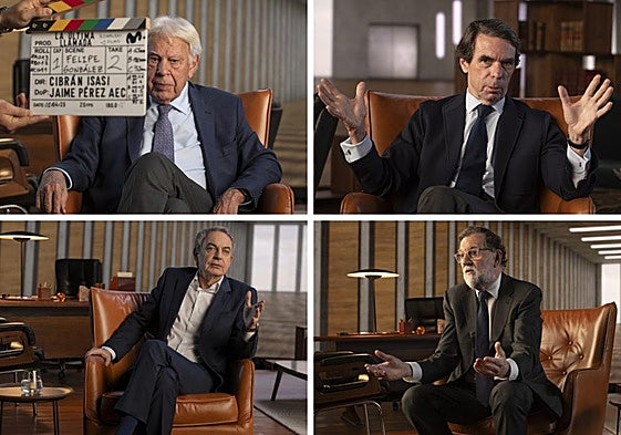 Los expresidentes Felipe González, José María Aznar, José Luis Rodríguez Zapatero y Mariano Rajoy.