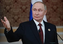 El presidente ruso, Vladímir Putin, en una comparecencia en Moscú.