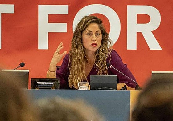 La coordinadora general de Movimiento Sumar, Lara Hernández.