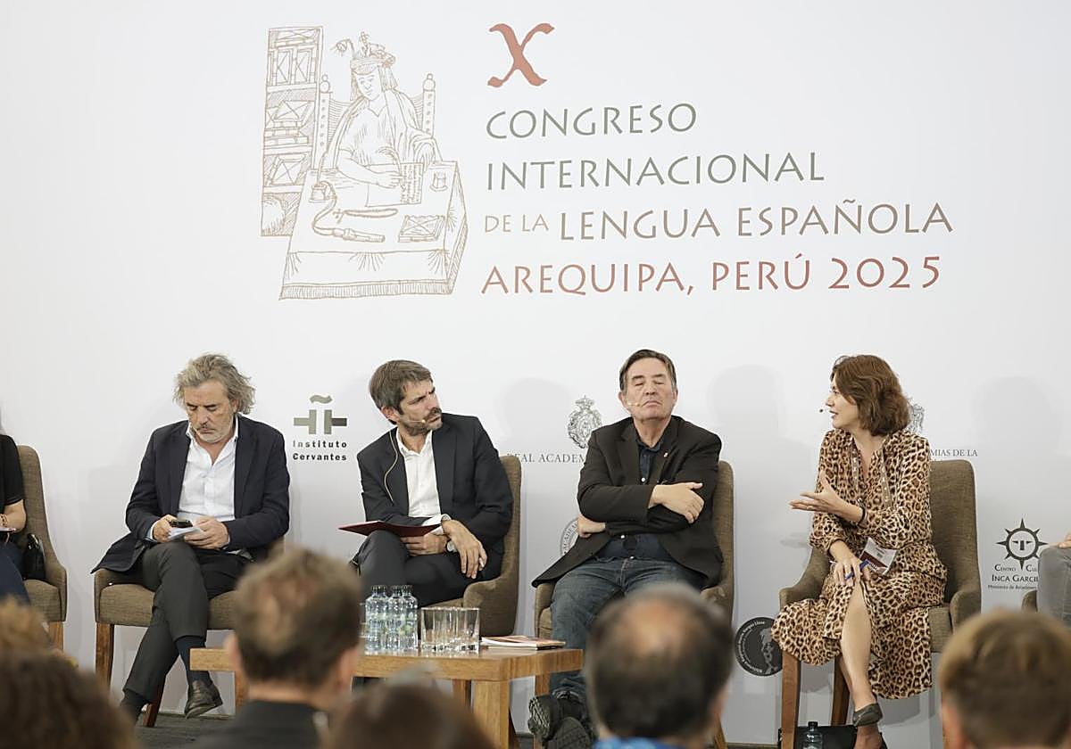 Spain's Minister of Culture, Ernest Urtasun, participates in the 10th International Congress of the Spanish Language this Thursday in Arequipa.
