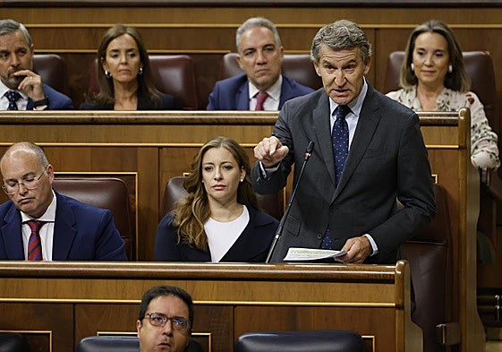 Alberto Núñez Feijóo, en el Congreso