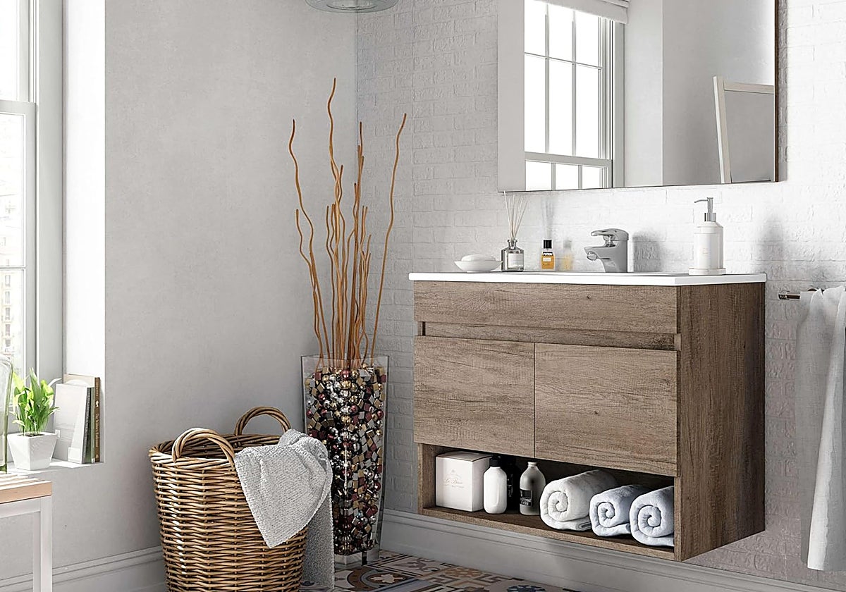 Renueva tu baño por poco dinero con estos muebles modernos y funcionales