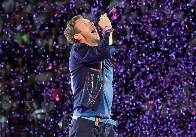 Chris Martin, en un concierto de Coldplay en Las Vegas, en junio pasado.