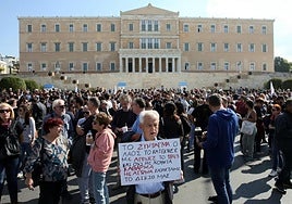 Movilizaciones en contra de la reforma laboral de Grecia.