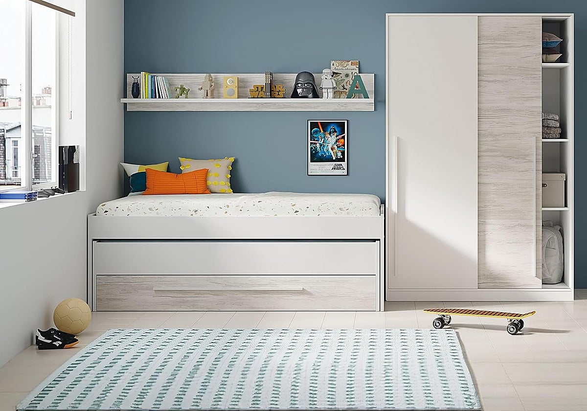 Este armario de 2 puertas correderas es una solución muy práctica para optimizar el espacio en dormitorios