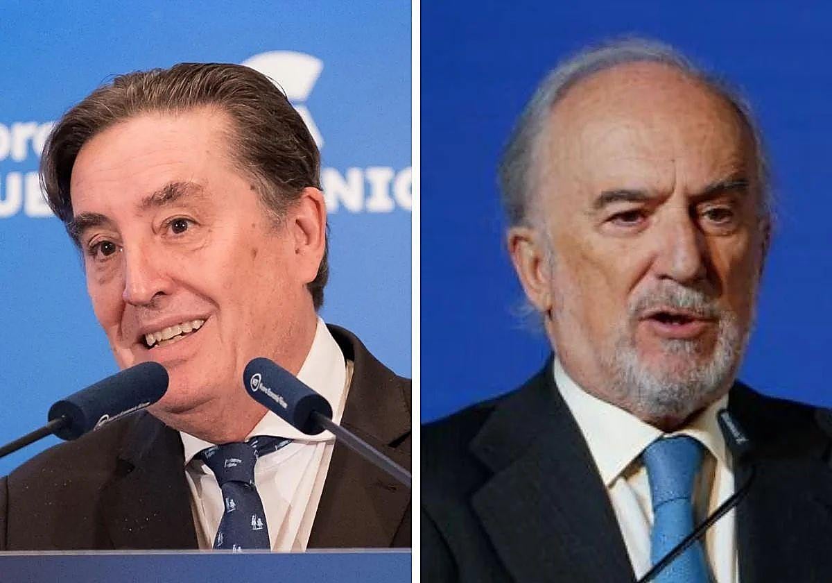 Luis García Montero (izquierda), director del Instituto Cervantes, y Santiago Muñoz Machado, máximo responsable de la RAE.