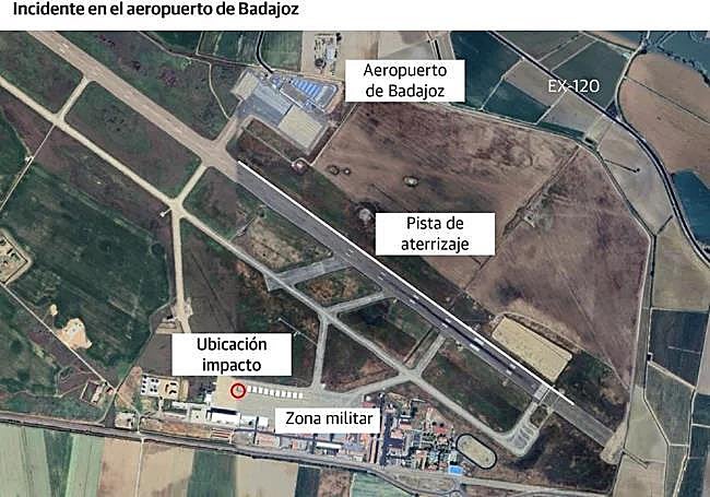 Gráfico del lugar donde ha ocurrido este martes el incidente.