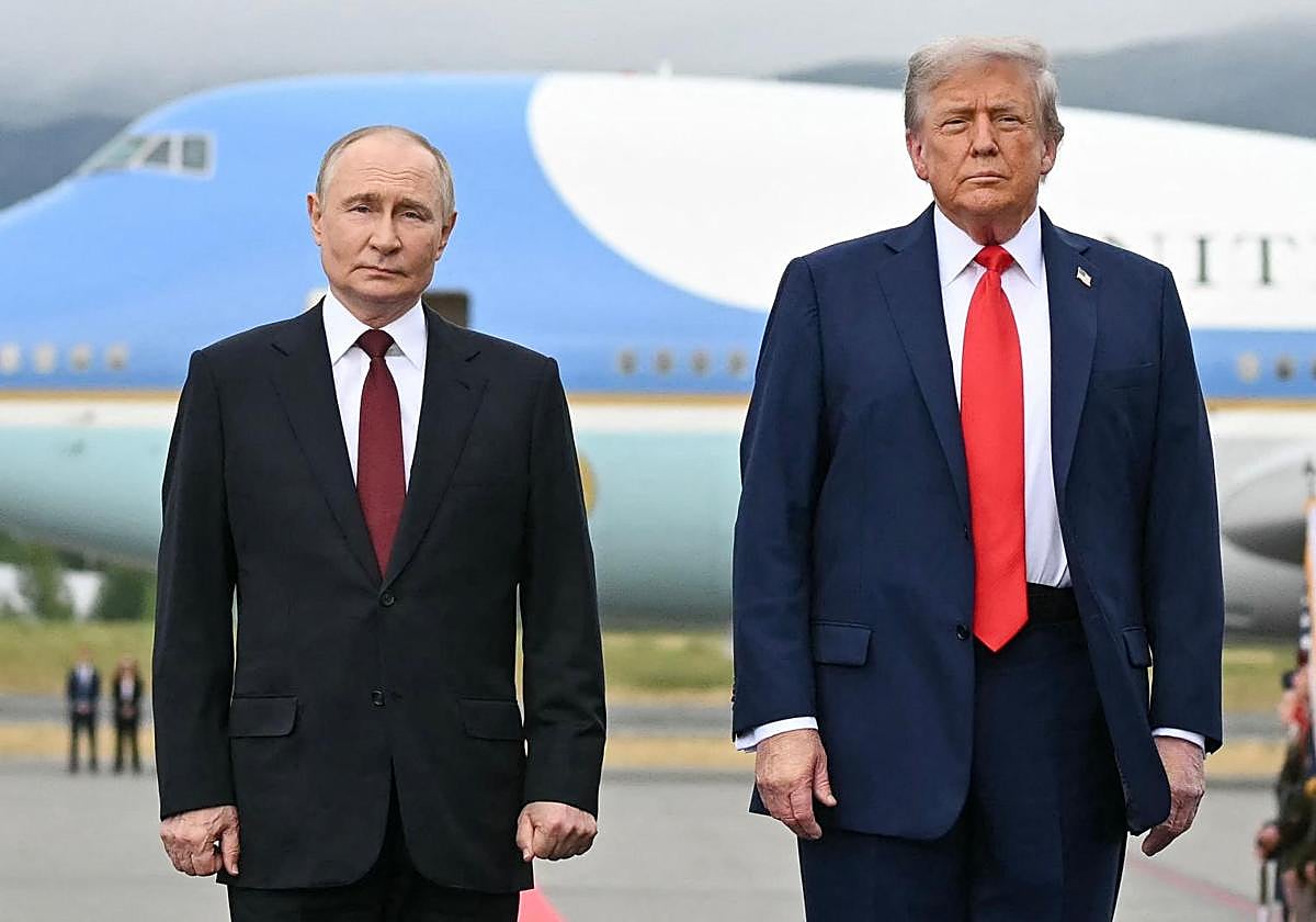 Vladímir Putin y Donald Trump durante su último cara a cara, el pasado mes de agosto en Alaska.