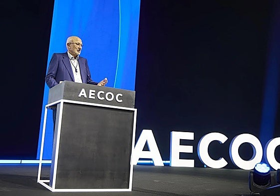 Juan Roig, durante su conferencia en el 40º Congreso de Aecoc
