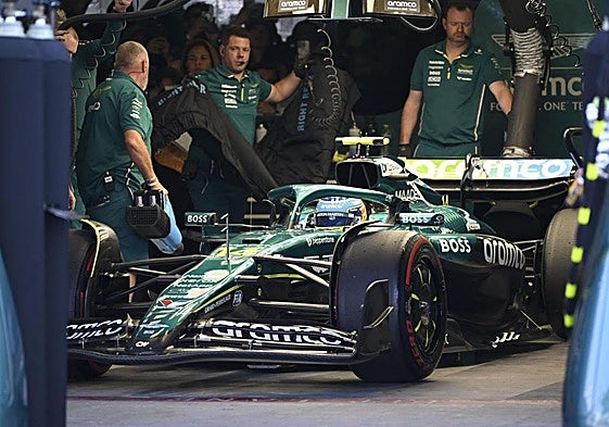 Alonso, en el GP de México.