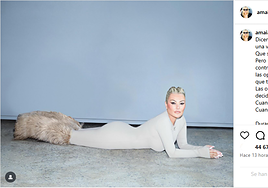 Publicación de Amaia Montero en Instagram