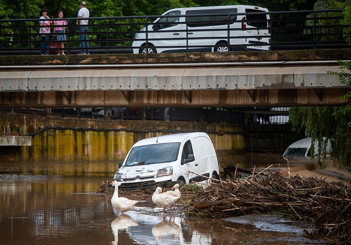 Inundaciones en la localidad barcelonesa de Súria el pasado verano.