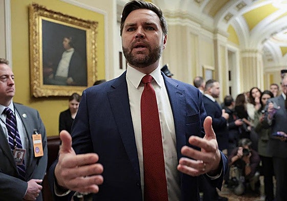 El vicepresidente de EE UU, JD Vance, este martes en el Capitolio