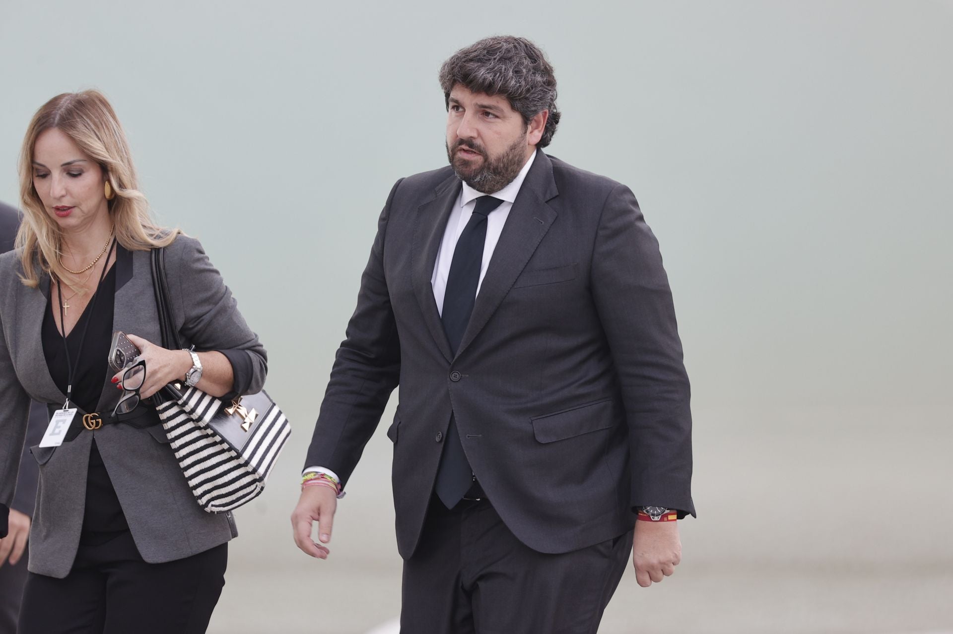 El presidente de Murcia, Fernando López Miras, a su llegada al funeral