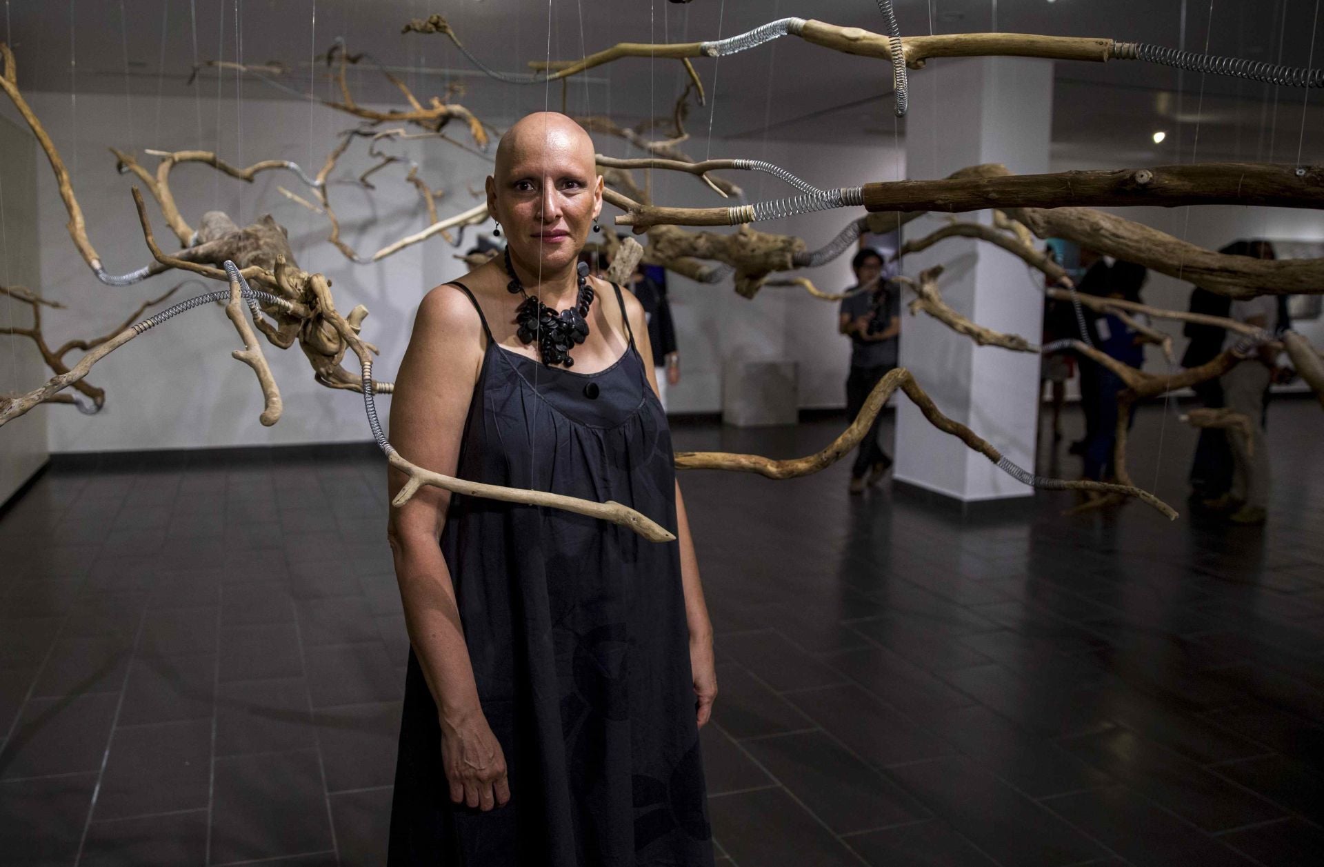 Patricia Belli, en una de sus instalaciones.