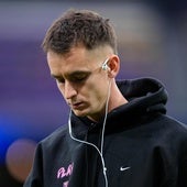 Marc Casadó, durante la previa del clásico.