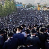 Imagen general de la manifestación de los ultraortodoxos.