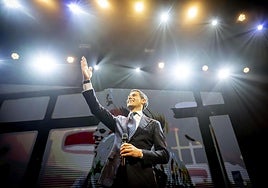 El líder de D66, Rob Jetten, tras conocerse los primeros resultados, que dan 26 escaños a su partido.