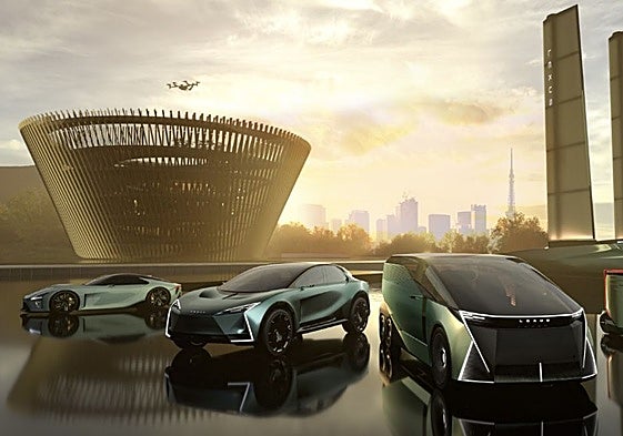 Además de automóviles, la movilidad futura que plantea Lexus pasa también por la arquitectura, la navegación marítima (un catamarán) y aérea (un dron)