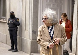 Carmen Pano tras declarar el pasado 25 de febrero en el Tribunal Supremo