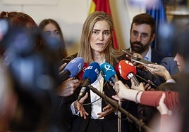 La vicepresidenta tercera del Gobierno y ministra de Transición Ecológica, Sara Aagesen atiende a los medios de este viernes en Madrid