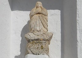 Escultura robada de la Virgen del Buen Suceso, en Fuente del Maestre.