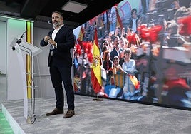El presidente de Vox, Santiago Abascal.