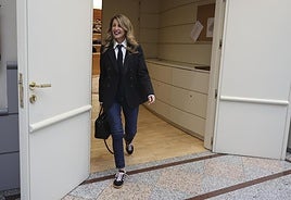 La vicepresidenta segunda del Gobierno, Yolanda Díaz, en el Senado.