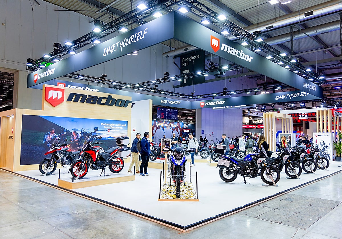 Macbor stand at the Milan Motorcycle Show 2025