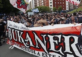 Imagen de archivo de los hinchas ultras del Rayo Vallecano.