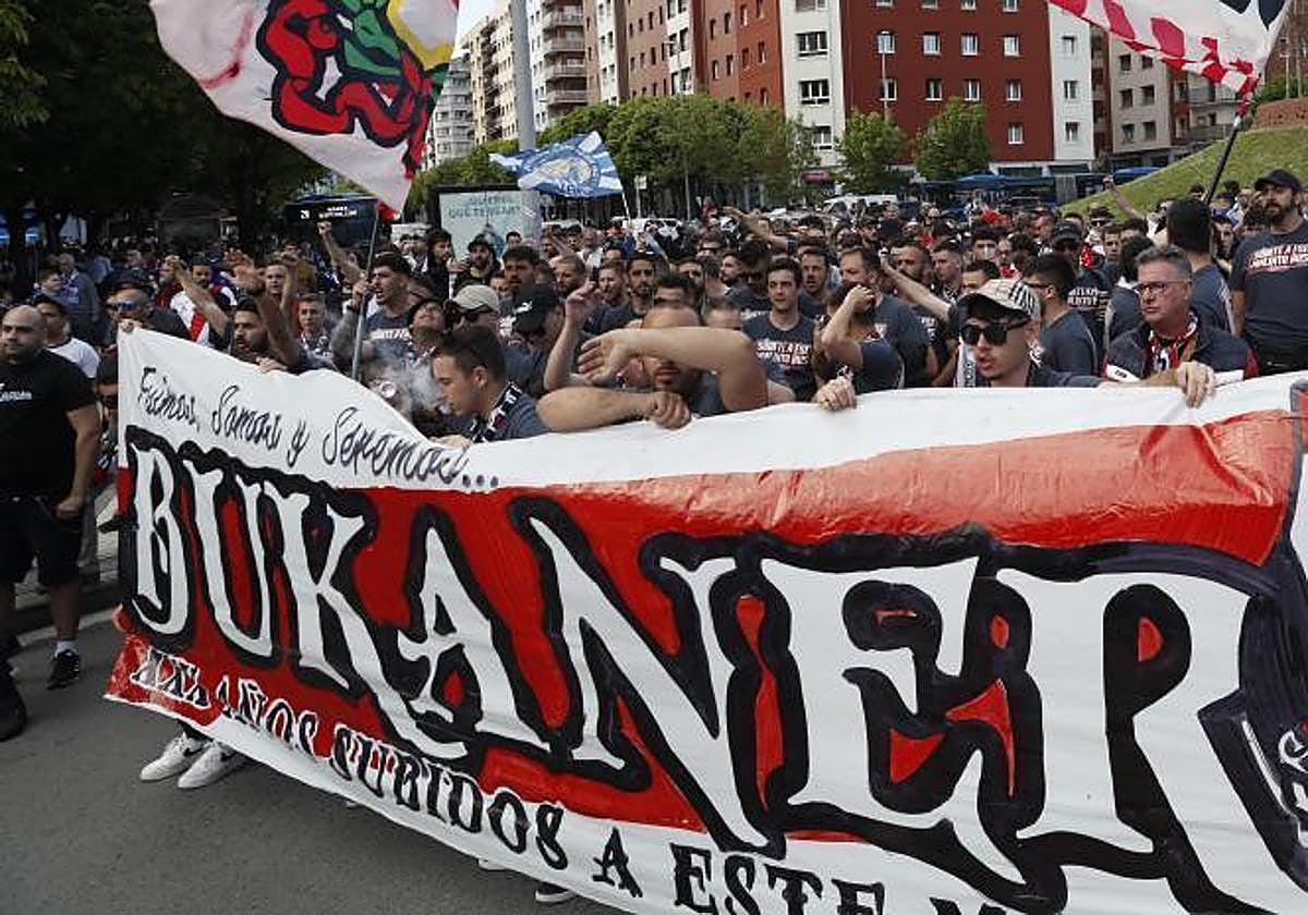 Imagen de archivo de los hinchas ultras del Rayo Vallecano.