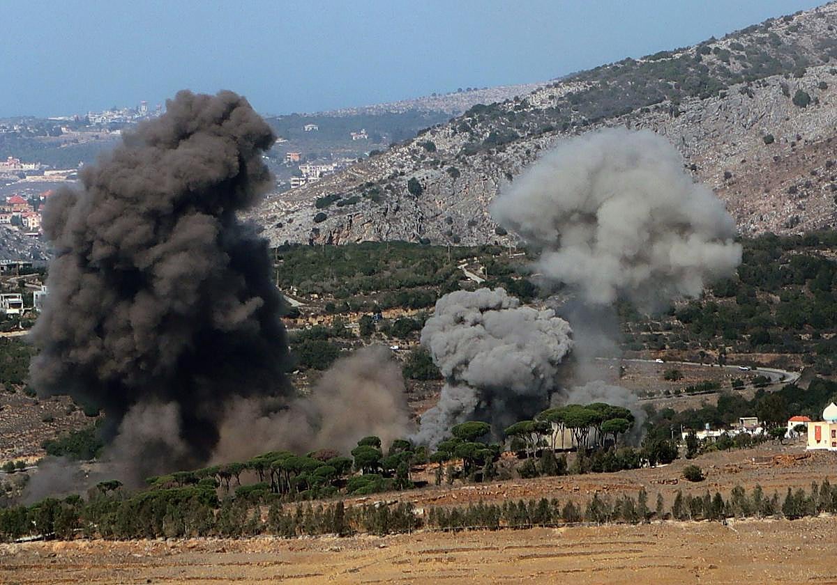 Imagen de un ataque israelí en Líbano antes del alto el fuego.