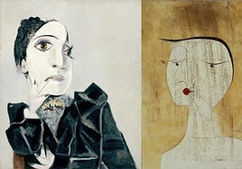 'Dora Maar con uñas verdes', pintado por Picasso en 1936, y 'Dama con lacre', por Paul Klee en 1930.