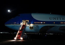 El Air Force One, en la base militar estadounidense de Andrews.