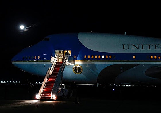 El Air Force One, en la base militar estadounidense de Andrews.