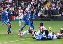 Vinicius, el delantero del Real Madrid más activo ante el Rayo.