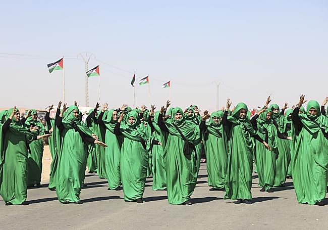 Manifestación en pro de un Sáhara Occidental libre.