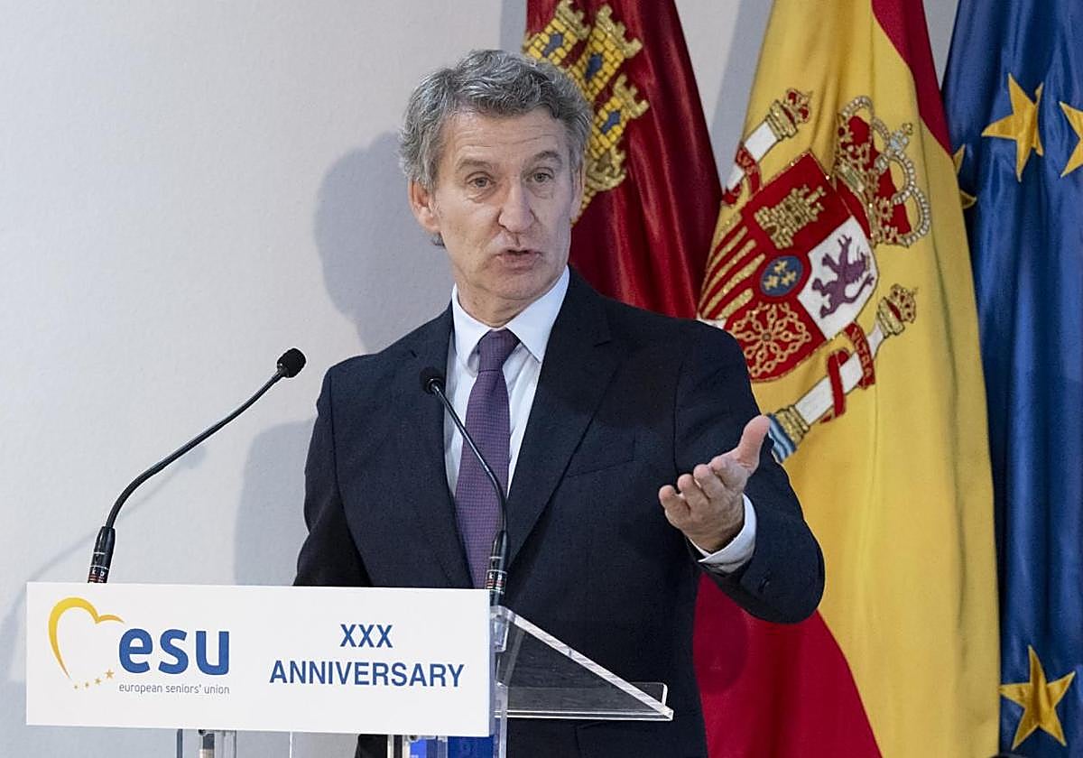 El presidente del PP, Alberto Núñez Feijóo.