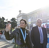 Isabel Díaz Ayuso antes de la Misa Mayor de la Virgen de la Almudena.
