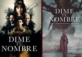 Portada de 'Dime tu nombre' en formato cómic y serie.