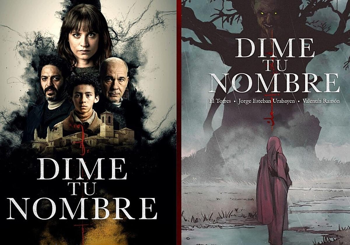 Portada de 'Dime tu nombre' en formato cómic y serie.