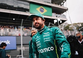 Fernando Alonso, durante el GP de Brasil.