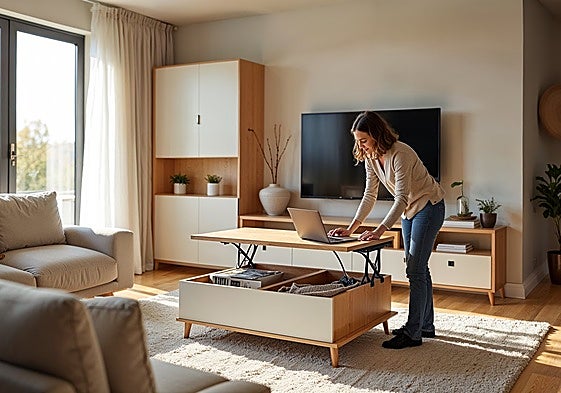 Estas mesas de centro elevables aportan diseño y funcionalidad a tu salón