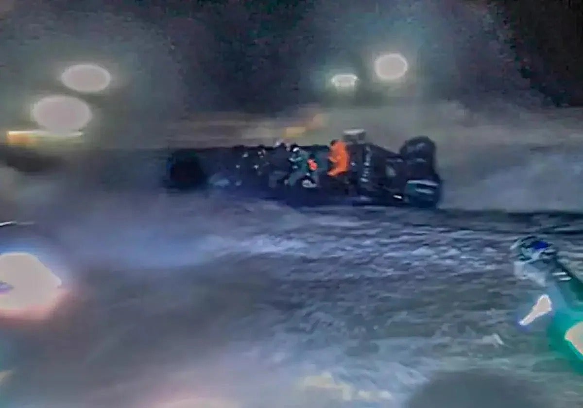 Imagen de la grabación de la narcholancha que embistió a la patrullera