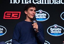 Marc Márquez, durante su rueda de prensa.