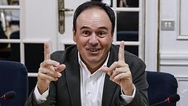 Juan Francisco Pérez Llorca, durante la celebración este lunes de la junta de Síndics.