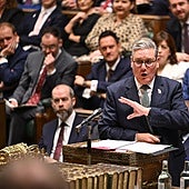Starmer, en el Parlamento británico.