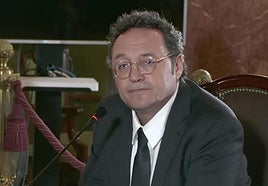 El fiscal general del Estado antes de declarar como acusado en el juicio en el Tribunal Supremo.